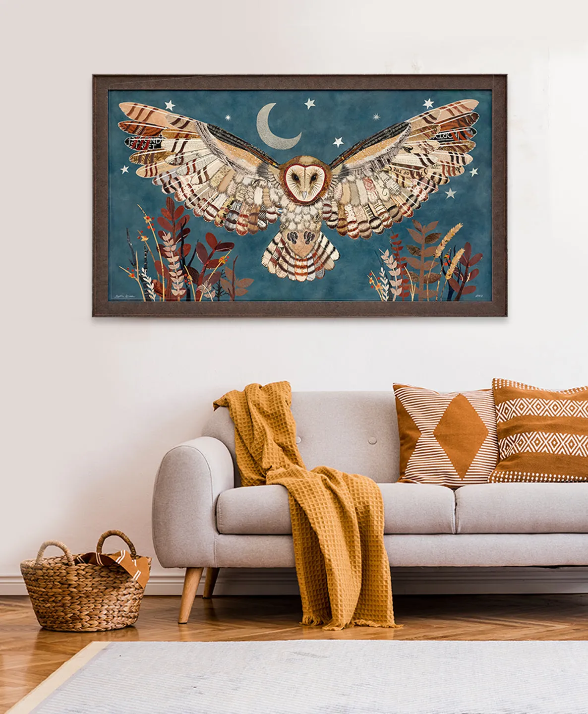 THE PROTECTOR (BARN OWL) original paper collage