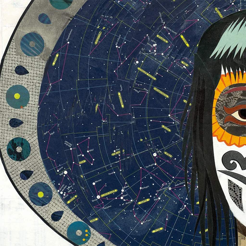 VAQUERA SUDOESTE (CONSTELLATION) original paper collage