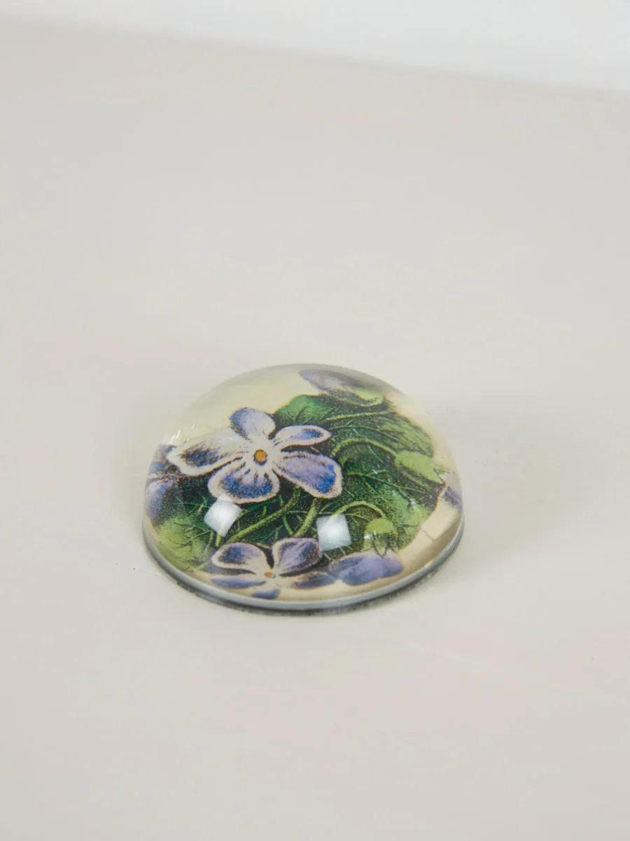Violet Cut Out - Domed Paperweight Decoupage