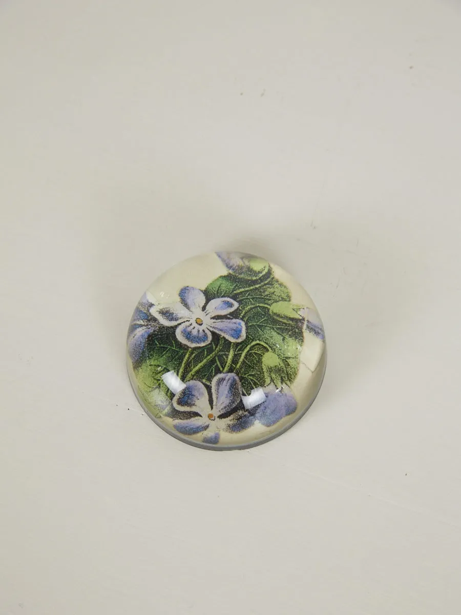 Violet Cut Out - Domed Paperweight Decoupage