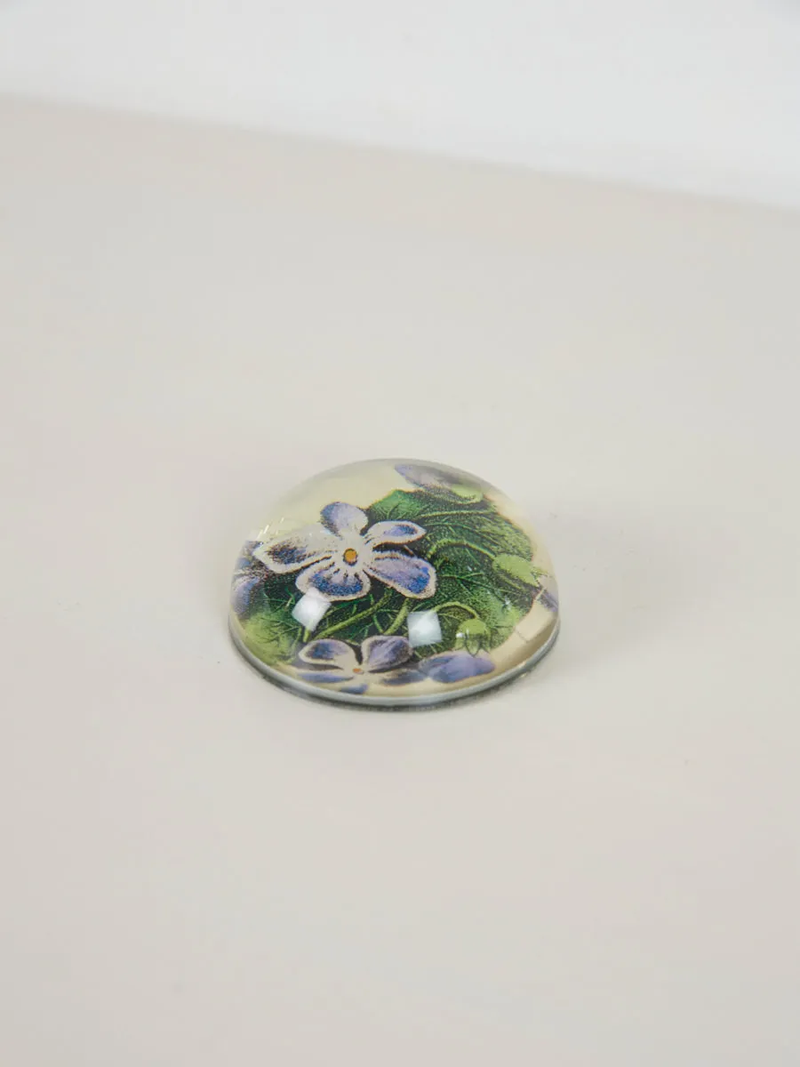 Violet Cut Out - Domed Paperweight Decoupage