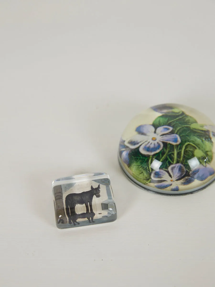 Violet Cut Out - Domed Paperweight Decoupage