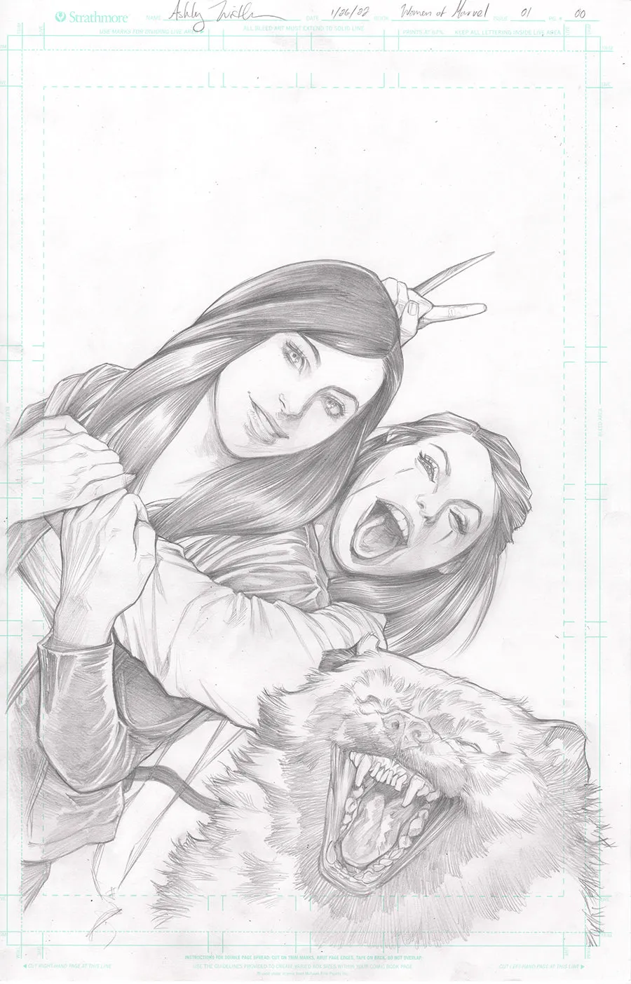Women of Marvel #1 original cover art -- X-23